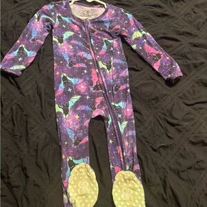 Kids Bat Print Pajama Set - Purple, Pink, and Blue